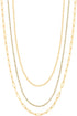 LAYERED NECKLACE WITH RHINESTONE ACCENT